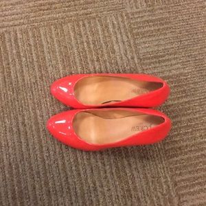 Jcrew pink patent wedge